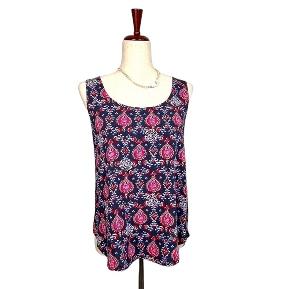 Lucky Brand Red White & Blue Tank Top. Summer Top. Size M - Picture 1 of 6